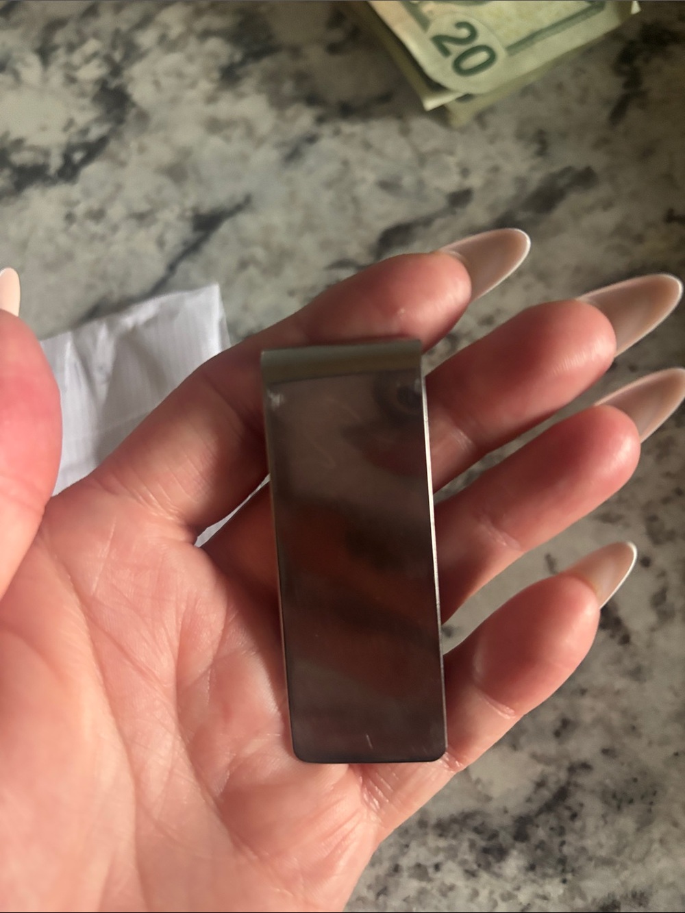 Louis Vuitton Silver Engraved Monogram Money Clip - Picture 8 of 10